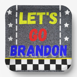 Let's Go Brandon Paper Plate