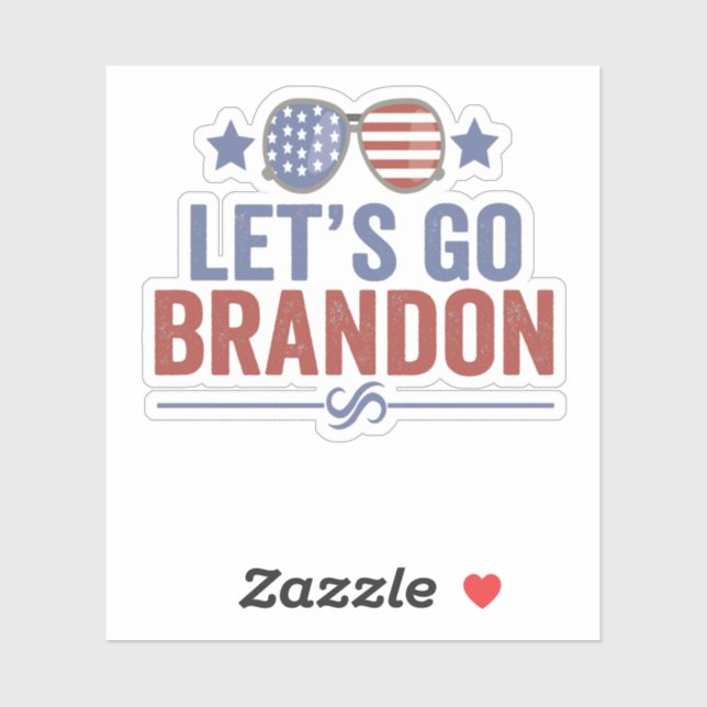Let's go Brandon Patriotic American Sunglasses (Sheet)