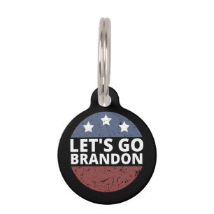let's go brandon pet tag