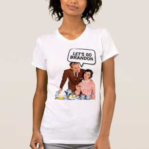 LET'S GO BRANDON RETRO 1950'S COUPLE T-SHIRTS
