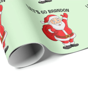 LET'S GO BRANDON SANTA CHRISTMAS WRAPPING PAPER