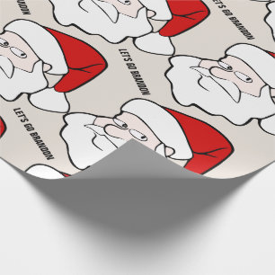 LET'S GO BRANDON SANTA CLAUS  WRAPPING PAPER