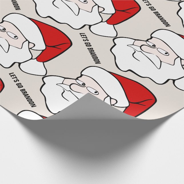 LET'S GO BRANDON SANTA CLAUS  WRAPPING PAPER (Corner)