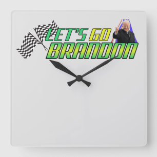 Let's Go Brandon Square Wall Clock