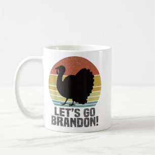 Let's Go Brandon Thanksgiving Turkey Retro Vintage Coffee Mug