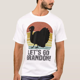 Let's Go Brandon Thanksgiving Turkey Retro Vintage T-Shirt