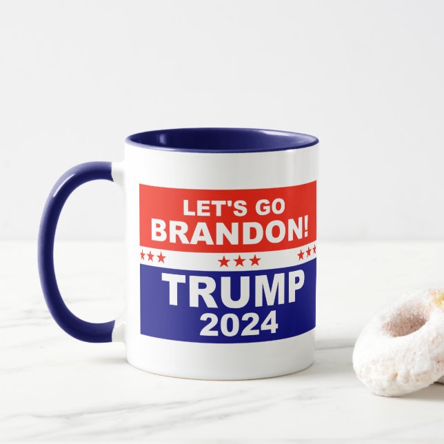 Let's go Brandon TRUMP 2024 Mug (With Donut)