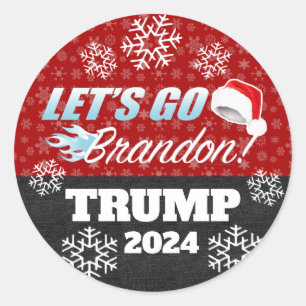 Lets Go Brandon Trump 2024 Ornament Classic Round Sticker