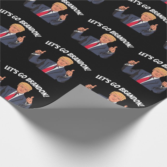 LET'S GO BRANDON TRUMP ALL-OCCASION WRAPPING PAPER (Corner)