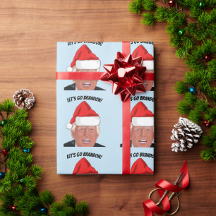 LET'S GO BRANDON! TRUMP CHRISTMAS  WRAPPING PAPER