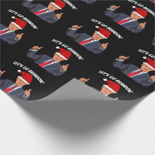 LET'S GO BRANDON TRUMP CHRISTMAS  WRAPPING PAPER