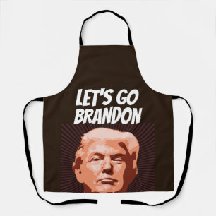 LET'S GO BRANDON TRUMP KITCHEN APRON FOR DAD