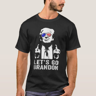 Let's Go Brandon Trump Middle Finger T-Shirt