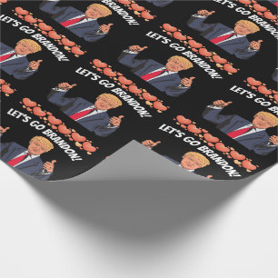 LET'S GO BRANDON TRUMP VALENTINE'S WRAPPING PAPER