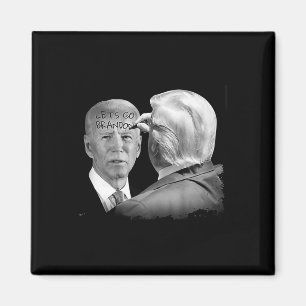 Lets Go Brandon Trump Writes On Bidens Forehead Magnet