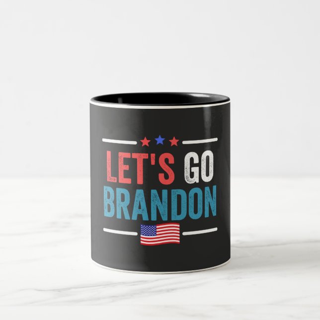 Let's Go Brandon Two-Tone Coffee Mug (Center)