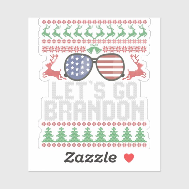 Let's go Brandon Ugly Christmas Sweater Patriotic (Sheet)