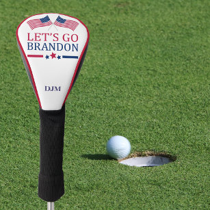 Let's Go Brandon USA Flag Monogram Golf Head Golf Head Cover