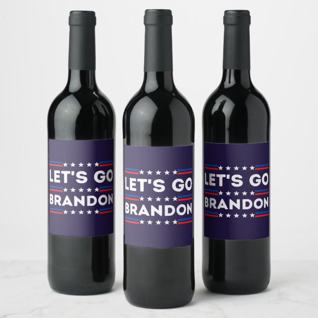 Let's Go Brandon Wine Label (Bottles)