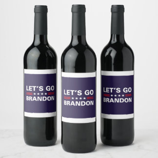 Let's Go Brandon Wine Label