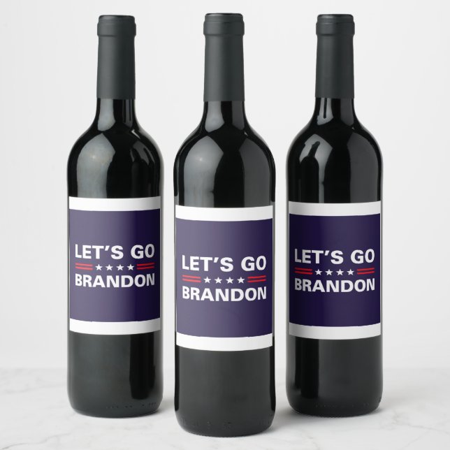 Let's Go Brandon Wine Label (Bottles)