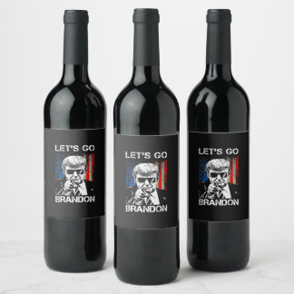 Let's Go Brandon Wine Label