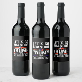 Let's Go Brandon Wine Label