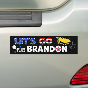 LETS GO BRANDON With TRUMP Bumper Sticker