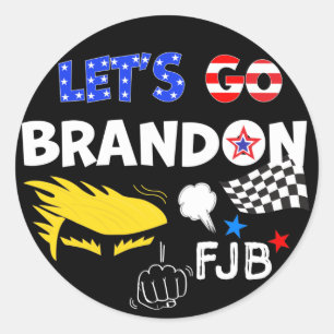 LETS GO BRANDON With TRUMP Classic Round Sticker