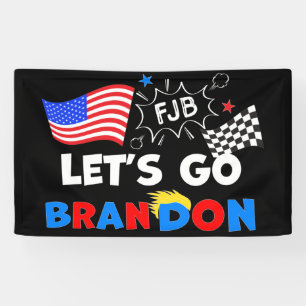 LETS GO BRANDON with Trump Hair Banner