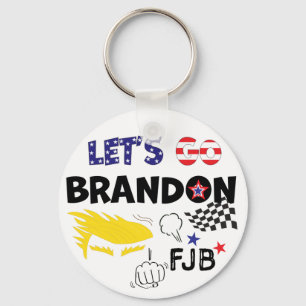 LETS GO BRANDON With TRUMP Key Ring
