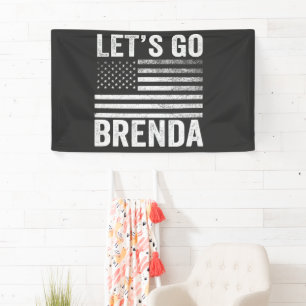 Let's Go Brenda American Flag Election Banner