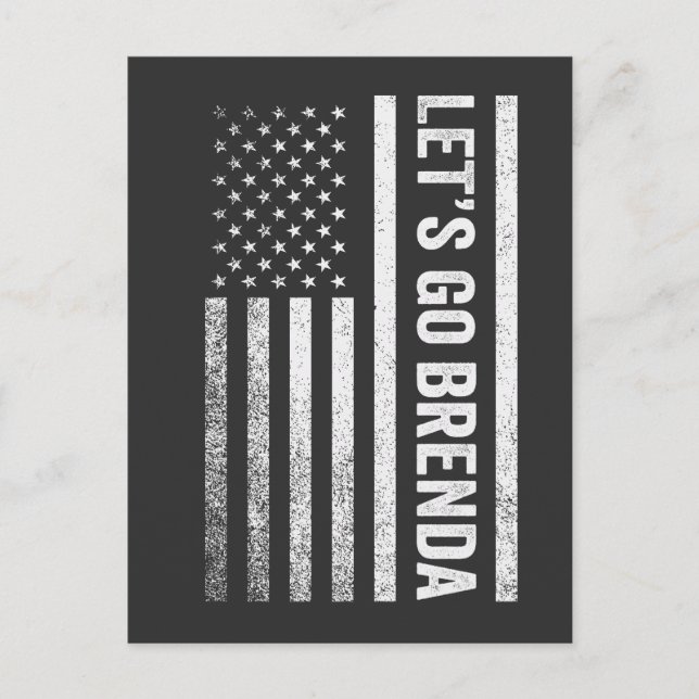 Let's Go Brenda American Flag Election  Postcard (Front)