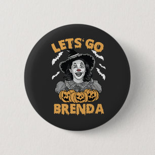 Let's Go Brenda Spooky Halloween Kamala Harris  6 Cm Round Badge