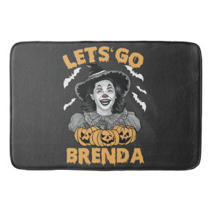 Let's Go Brenda Spooky Halloween Kamala Harris Bath Mat