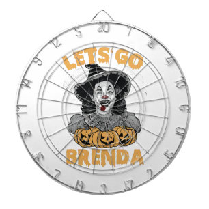 Let's Go Brenda Spooky Halloween Kamala Harris Dartboard