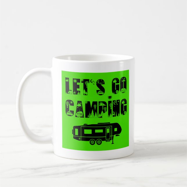 Let's Go Camping - 5th Wheel Coffee Mug (Left)