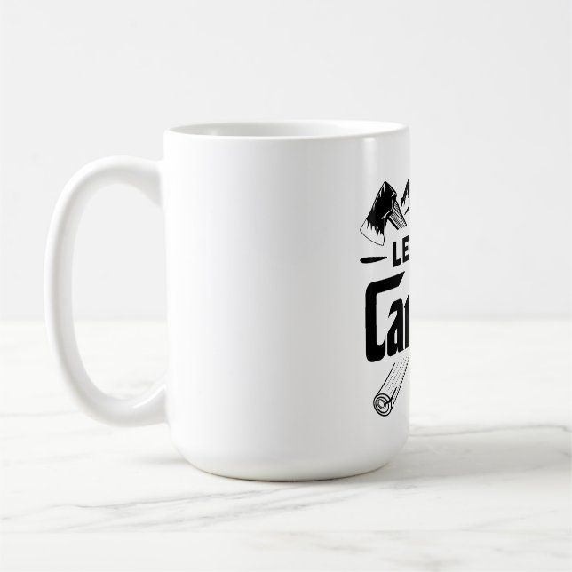Lets go camping,  camping vibes coffee mug (Left)