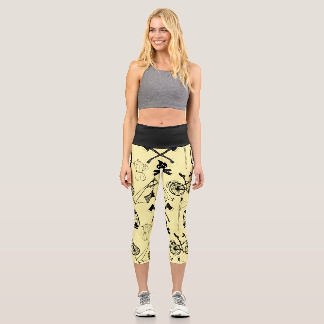 Let's go camping capri leggings (Front)