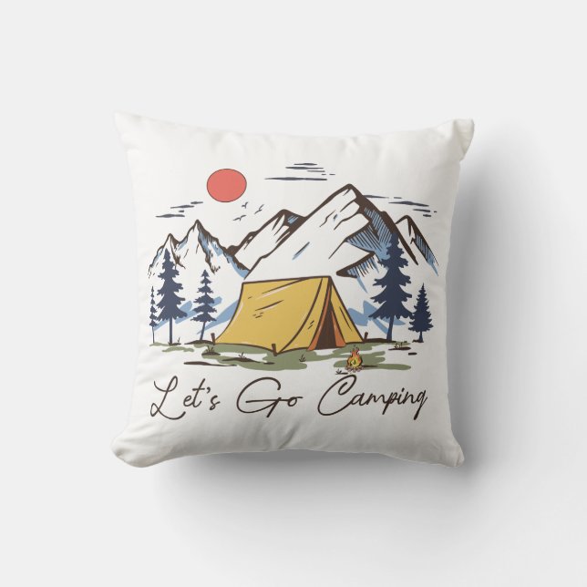Let's Go Camping Cushion (Front)