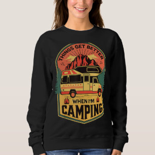 Let's Go Camping Fun Graphic Rv Travel Rving Sweatshirt