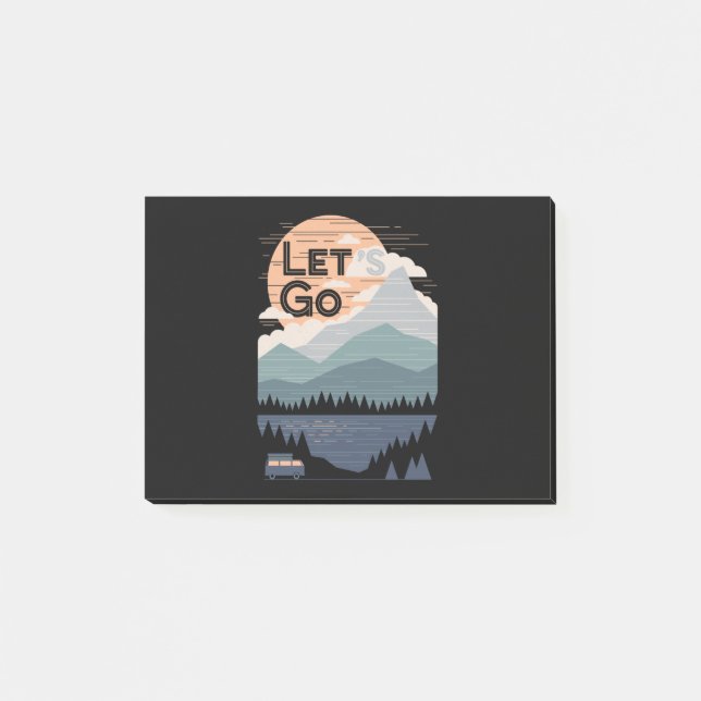 Let's Go Camping, Go Camp Post-it Notes (Front)