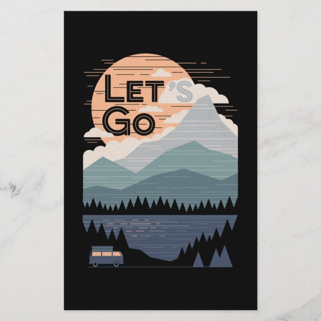 Let's Go Camping, Go Camp Stationery (Front)