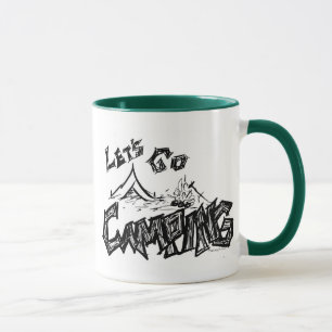 Let's Go Camping Outdoor Design Mug