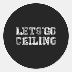 Lets Go Ceiling Fan Halloween Costume Classic Round Sticker