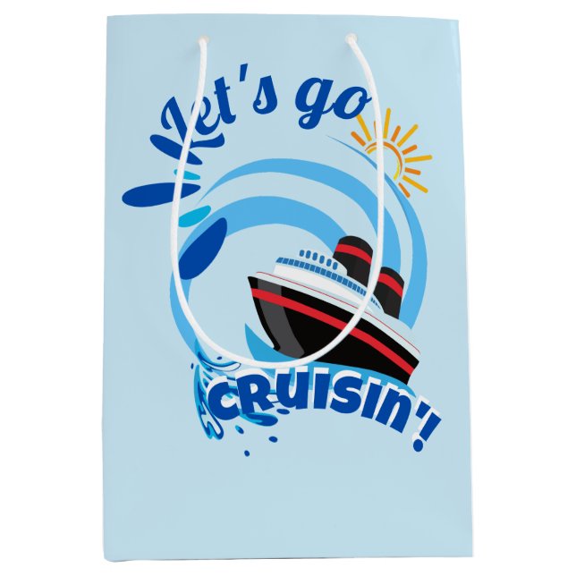 Let's Go Cruisin'  Medium Gift Bag (Front)