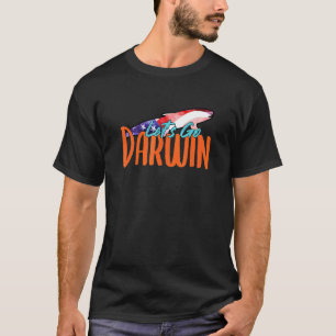 Lets Go Darwin Funny With Us Flag And Evoluted Fis T-Shirt