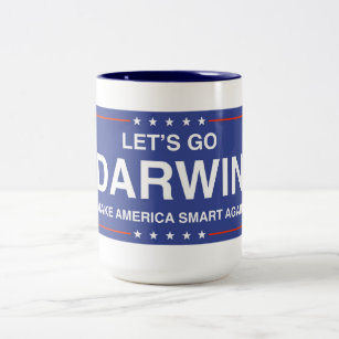 Let's Go Darwin - Make America Smart Again Two-Tone Coffee Mug