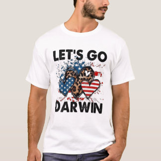 Let's go Darwin Men Women Kid Heart  T-Shirt