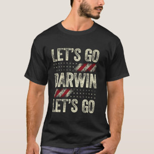Lets Go Darwin Shirt Us Flag Tee Vintage Let´s Go